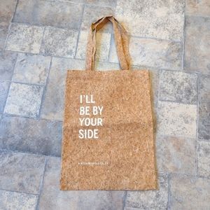 Anthropologie glitter cork reusable bag